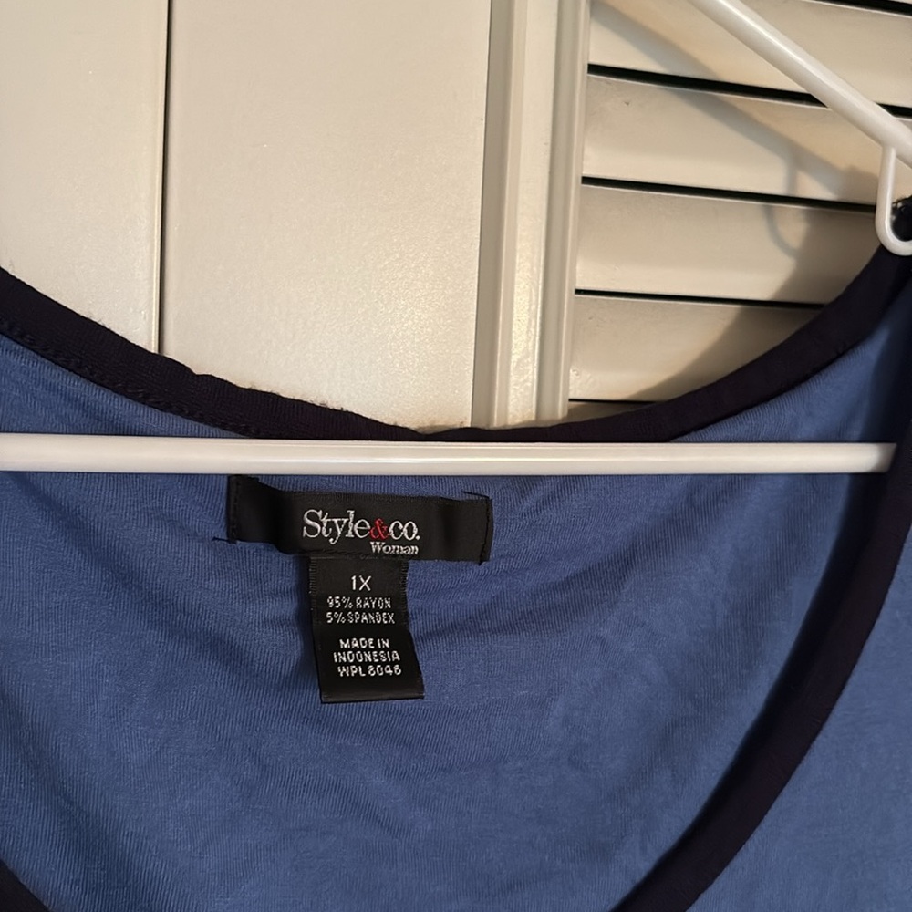 Style & Co. Blue and Black Maxi Dress - Picture 4 of 4